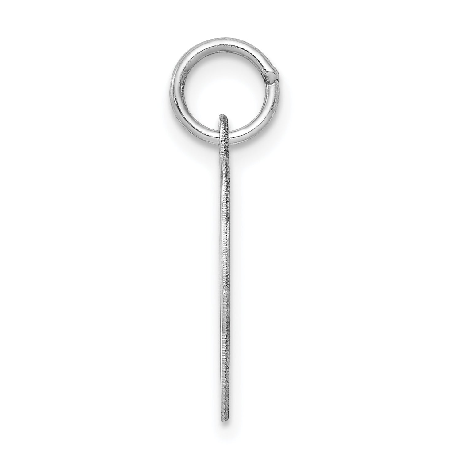 Sterling Silver Rhodium-Plated Initial O Charm Medium Size Elegant Design Secondary image