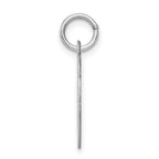 Sterling Silver Rhodium-Plated Initial O Charm Medium Size Elegant Design