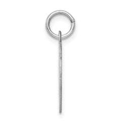 Sterling Silver Rhodium-Plated Initial O Charm Medium Size Elegant Design