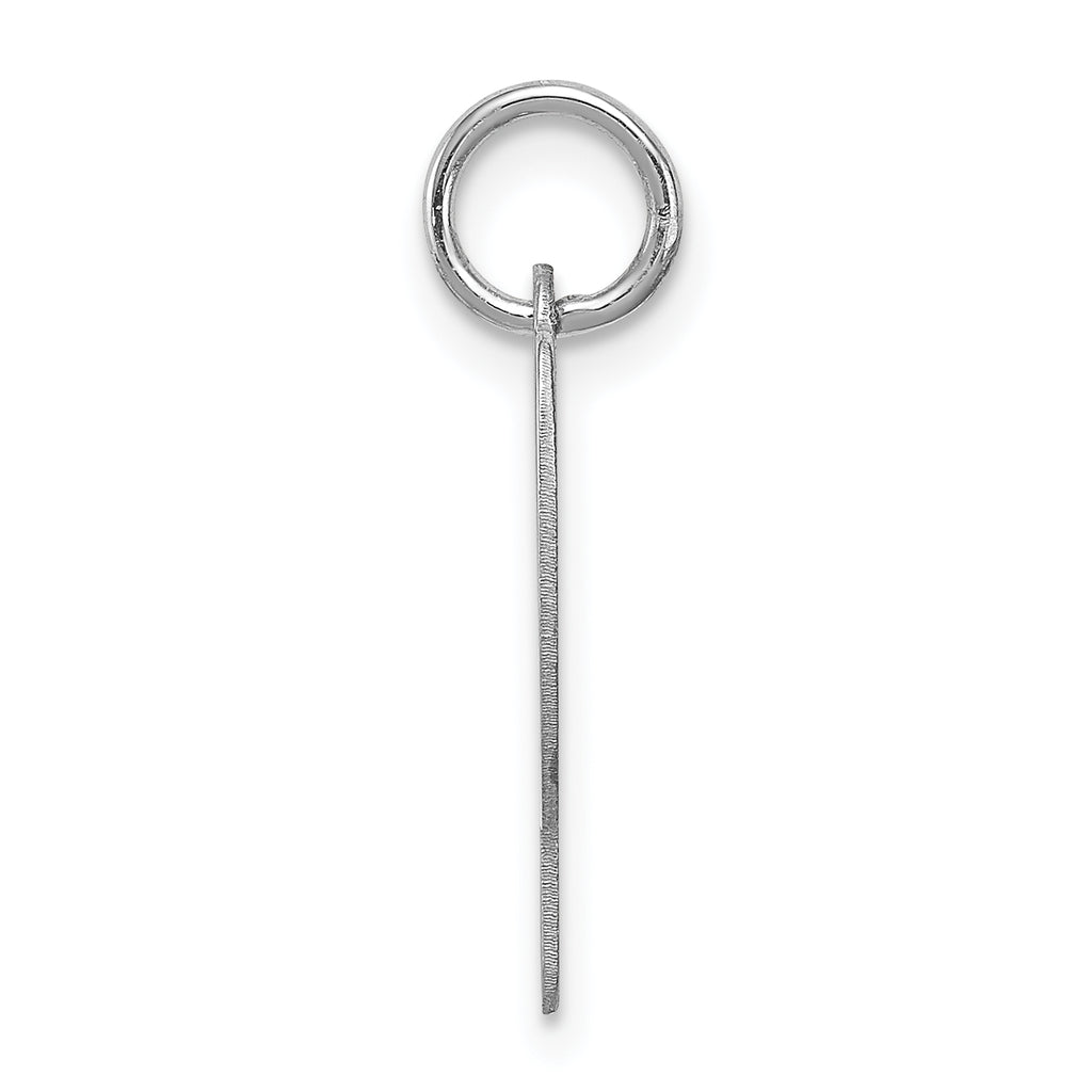Sterling Silver 925 Script Initial P Charm Rhodium-Plated Elegance