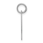 Sterling Silver 925 Script Initial P Charm Rhodium-Plated Elegance