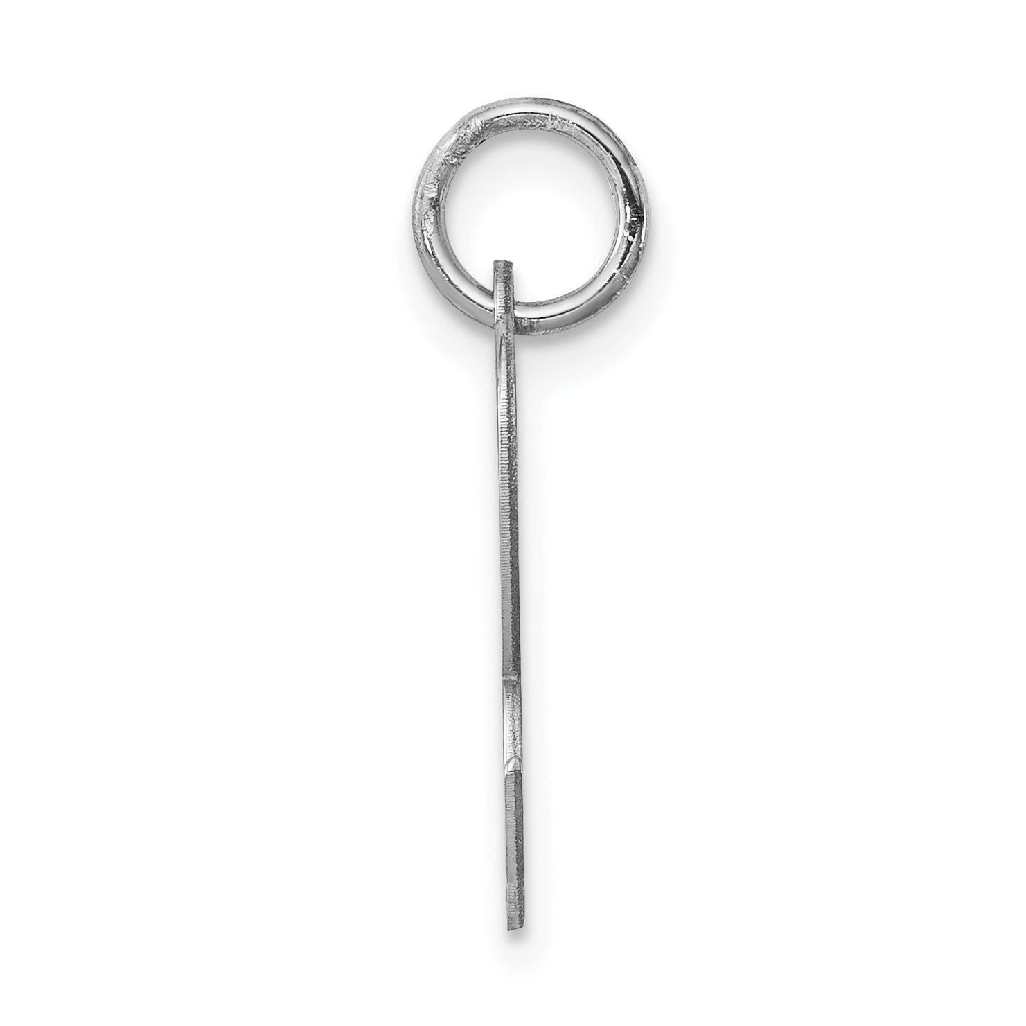 Sterling Silver Rhodium 925 Initial R Charm Elegant Medium Pendant Secondary image