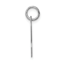 Sterling Silver Rhodium 925 Initial R Charm Elegant Medium Pendant