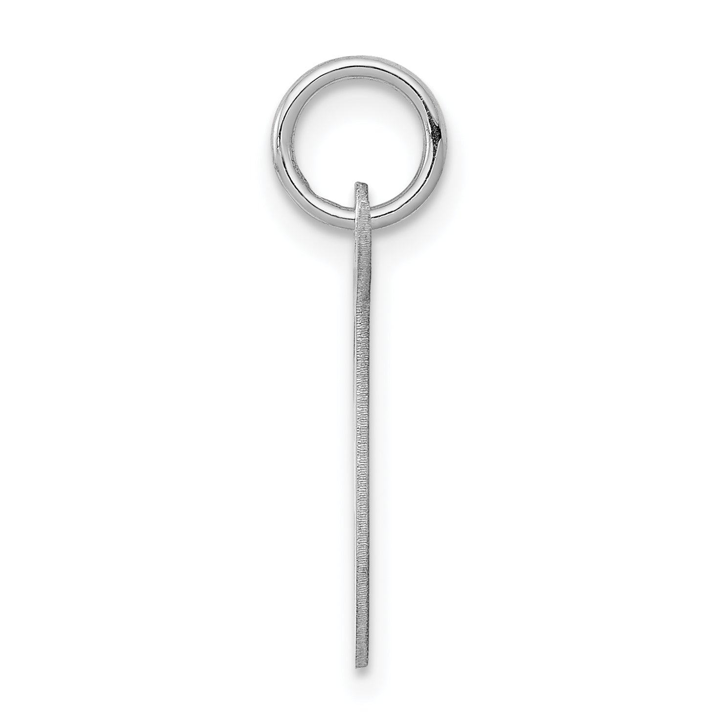 Sterling Silver 925 Rhodium-Plated Initial T Charm Elegant Pendant Secondary image