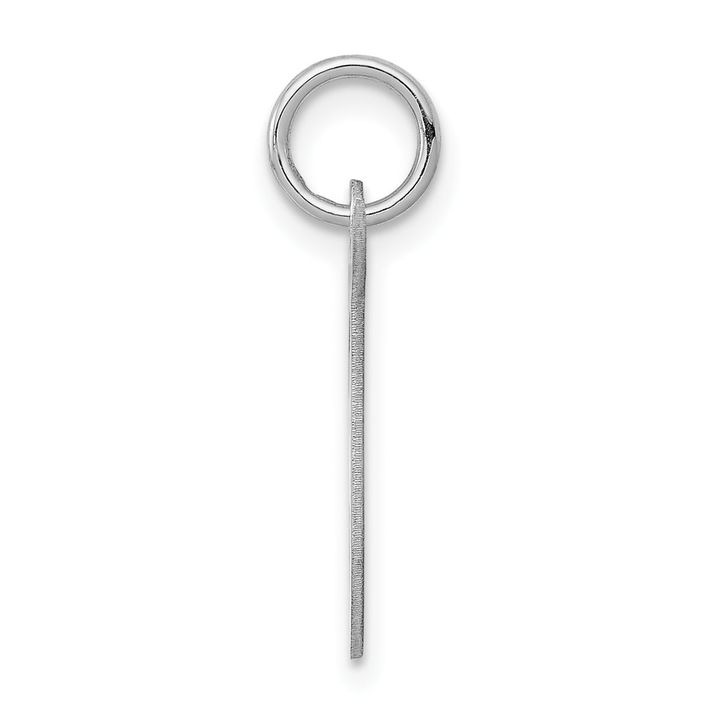 Sterling Silver 925 Rhodium-Plated Initial T Charm Elegant Pendant