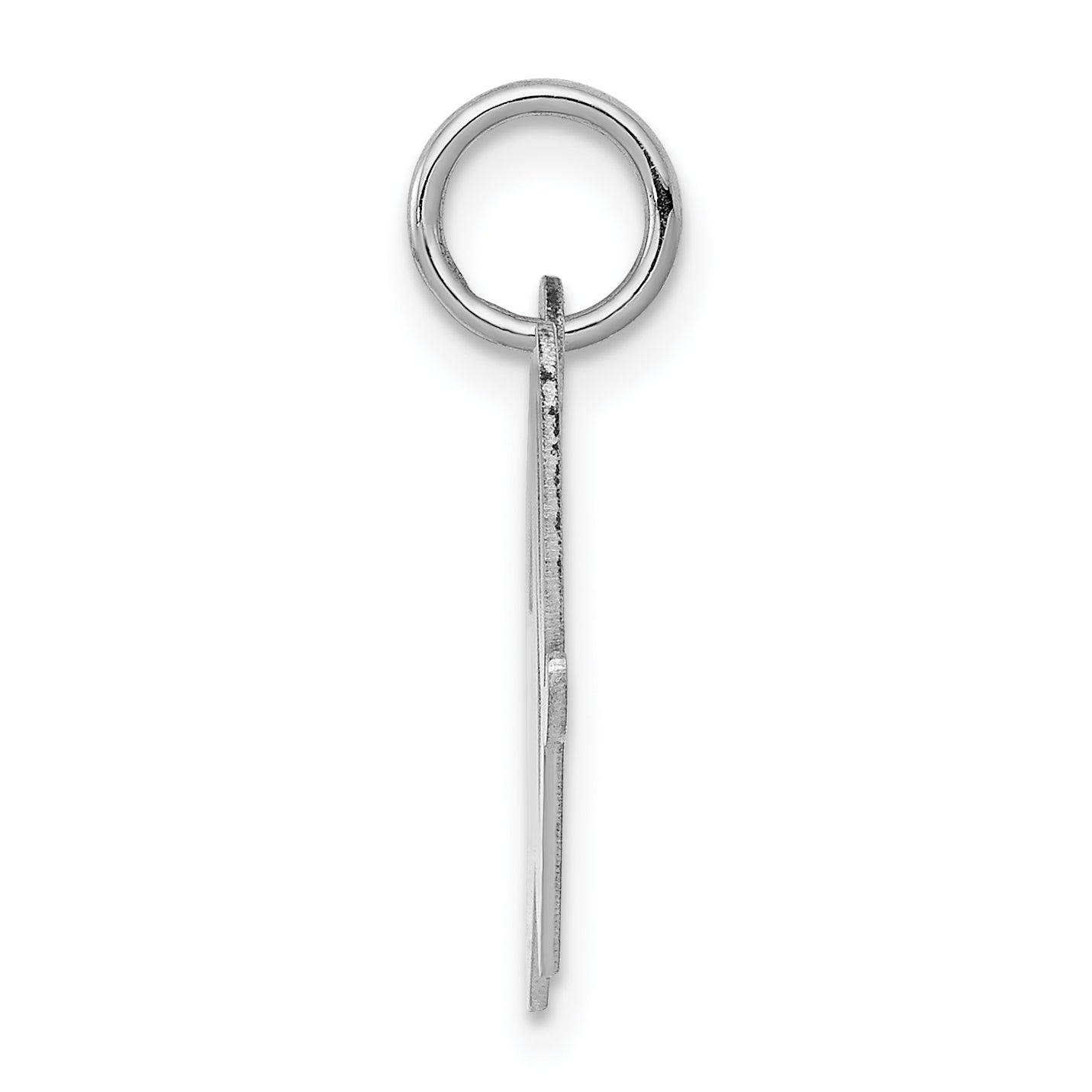 Sterling Silver 925 Initial W Charm with Rhodium Finish Elegant Design Secondary image