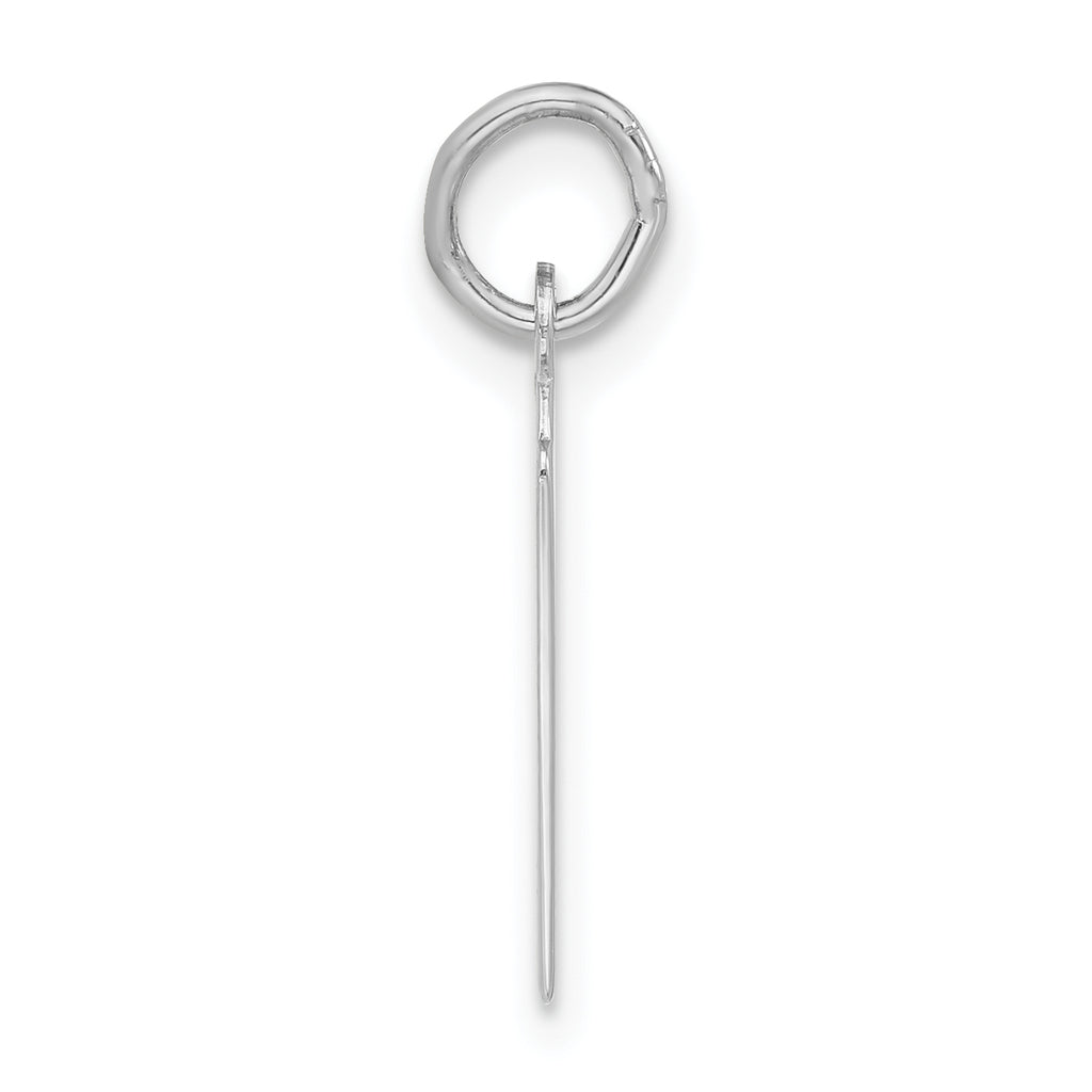 Sterling Silver 925 Unisex Initial H Charm Polished Medium