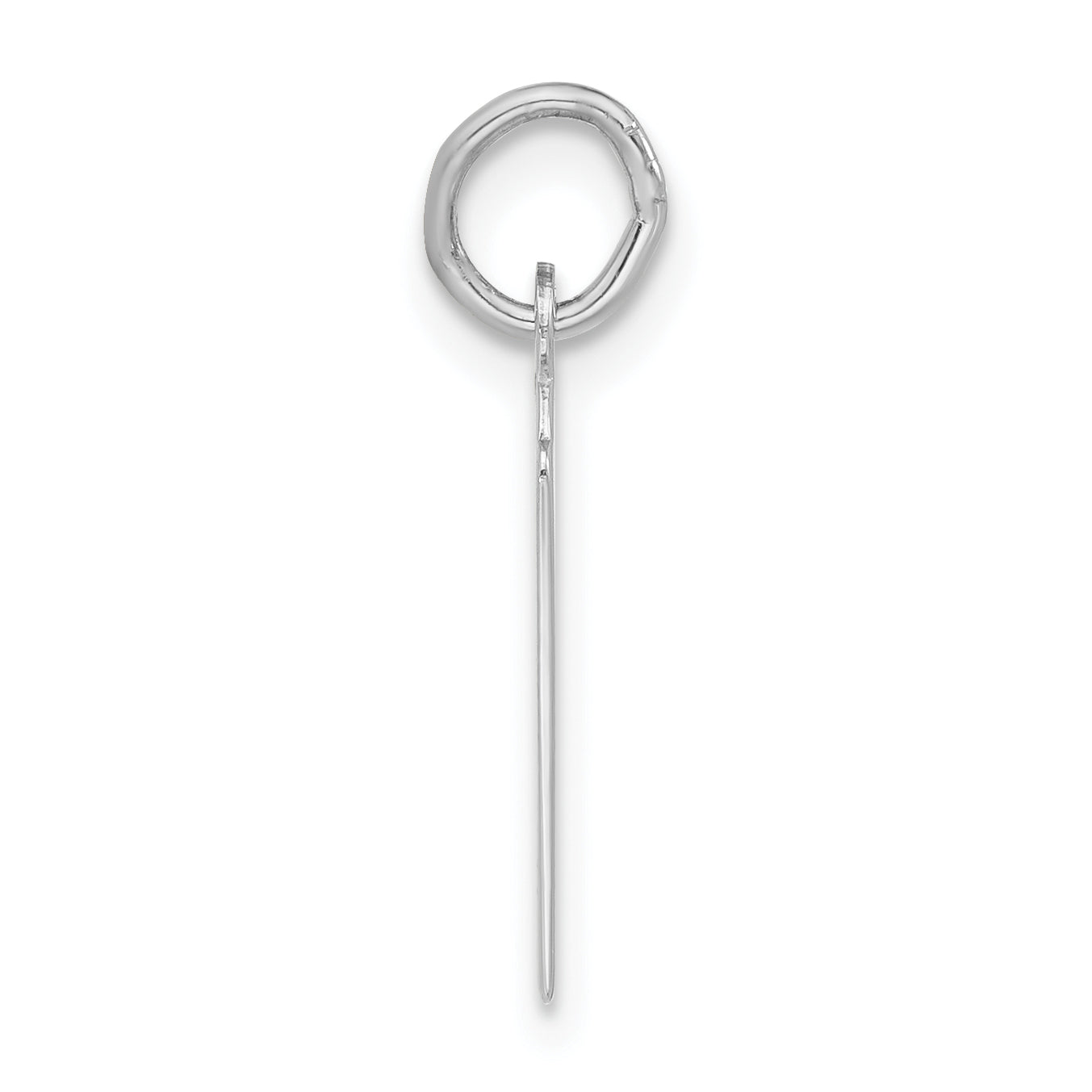 Sterling Silver 925 Unisex Initial H Charm Polished Medium