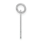 Sterling Silver 925 Unisex Polished Initial I Charm Pendant