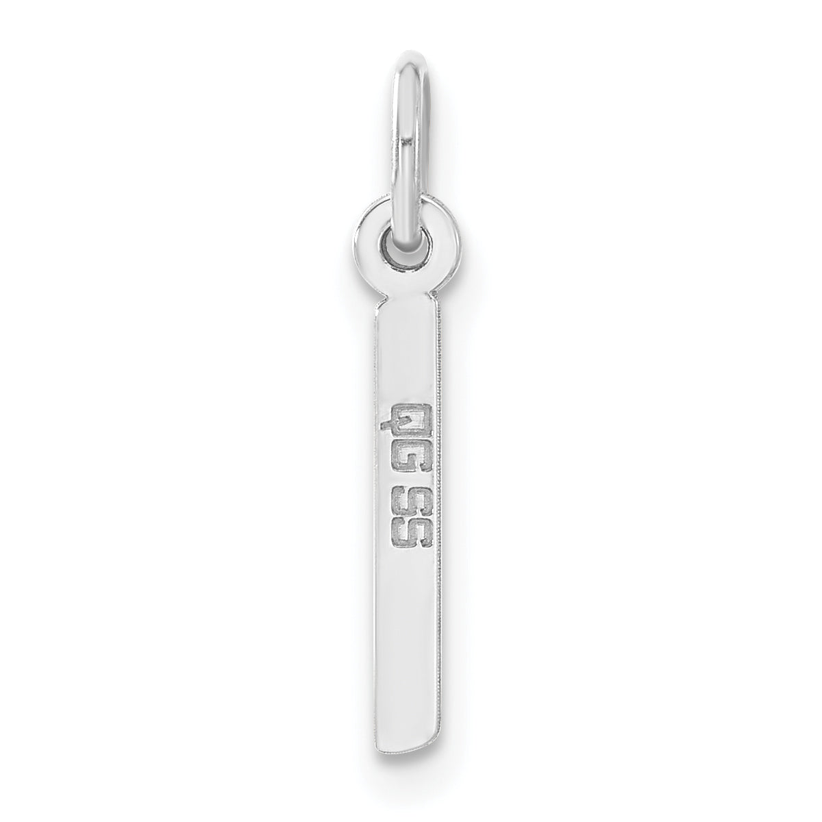 Sterling Silver 925 Unisex Polished Initial I Charm Pendant