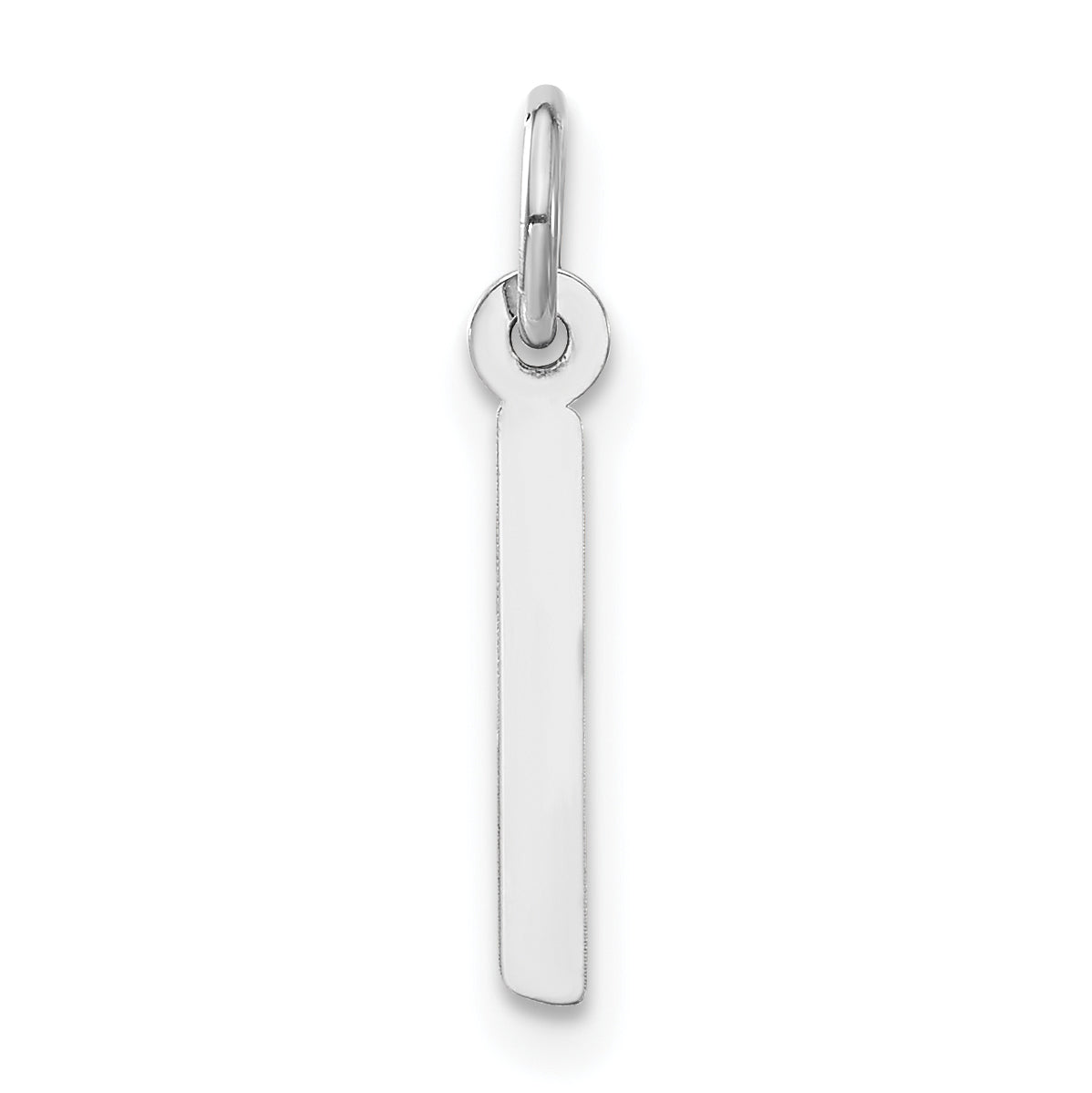Sterling Silver Medium Slanted Block Initial I Charm Main image