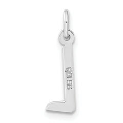 Sophia Jewelers Polished Sterling Silver 925 Unisex Initial L Charm