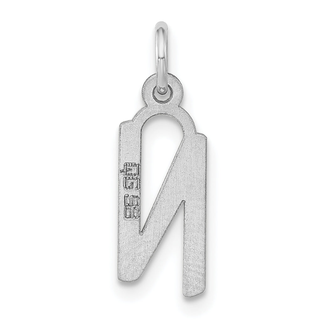 Sophia Jewelers Sterling Silver Polished Initial N Unisex Charm