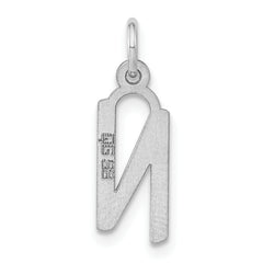 Sophia Jewelers Sterling Silver Polished Initial N Unisex Charm