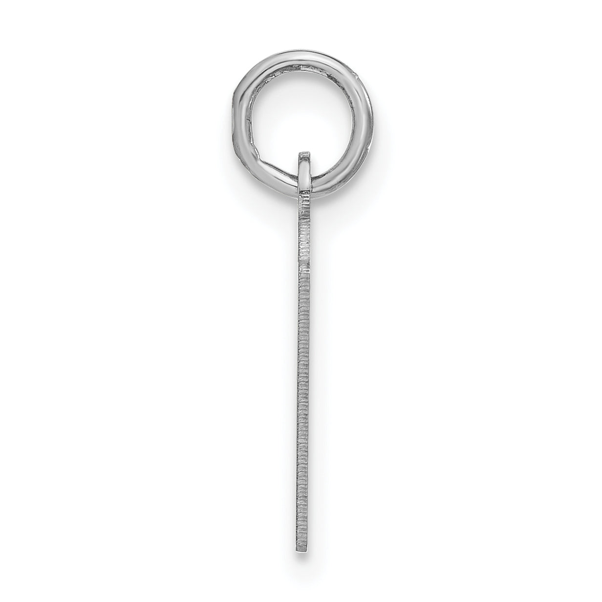 925 Sterling Silver Unisex Initial V Charm with Polished Finish Secondary image
