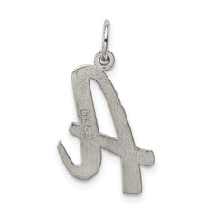 Sterling Silver 925 Initial A Charm with Rhodium Plating Elegant Design