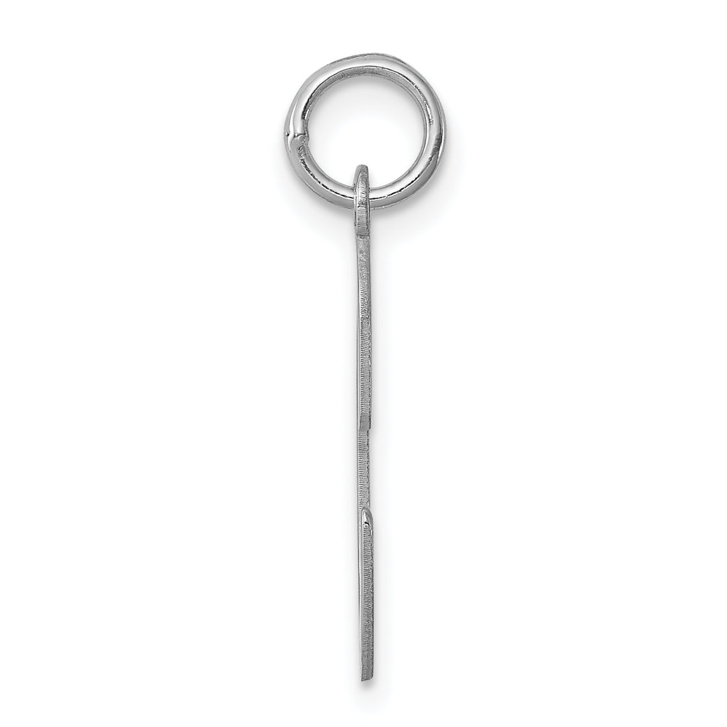 Sterling Silver Rhodium-Plated Large C Initial Charm Pendant