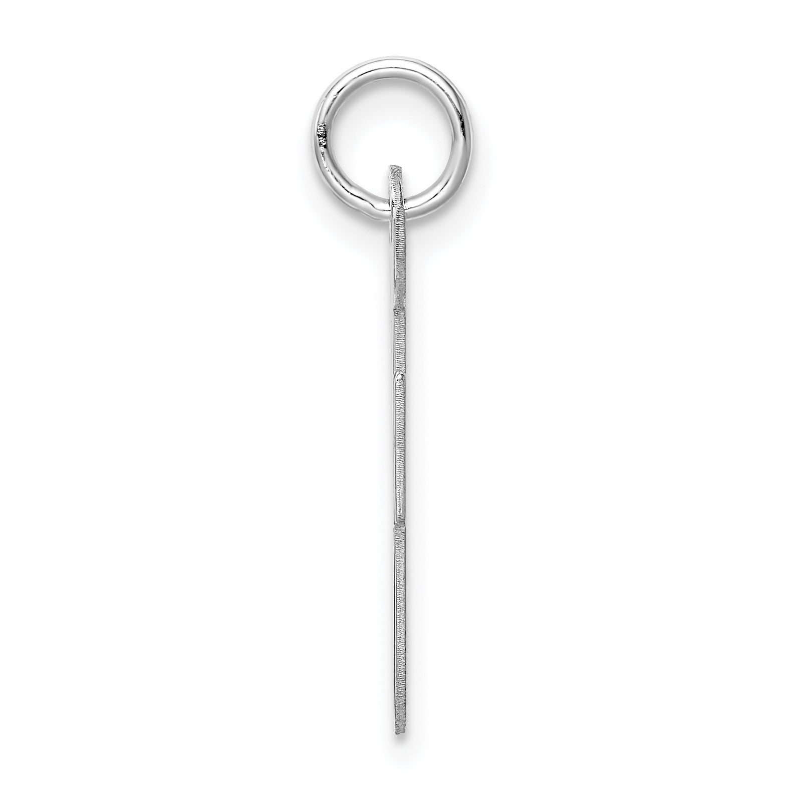 Sterling Silver 925 Initial F Charm with Rhodium Elegance