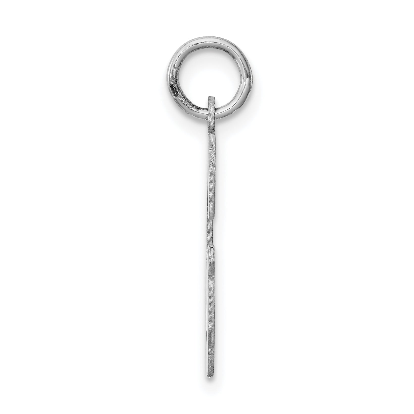 Sterling Silver Rhodium-Plated Initial G Charm Elegant Large Pendant