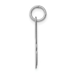 Sterling Silver 925 Rhodium-Plated Initial H Charm for Elegant Jewelry