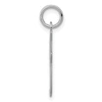 Sterling Silver Rhodium-Plated Large Initial I Charm Pendant