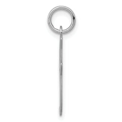 Sterling Silver Rhodium-Plated Large Initial I Charm Pendant