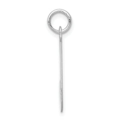 Sterling Silver Rhodium-Plated Initial J Charm Large Elegant Pendant