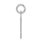 Sterling Silver 925 Initial Charm with Rhodium Plating Large Script M