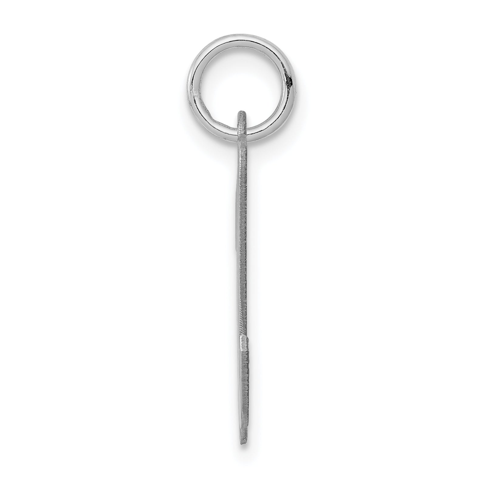 Sterling Silver Rhodium-Plated Initial N Charm Large Elegant Pendant Secondary image