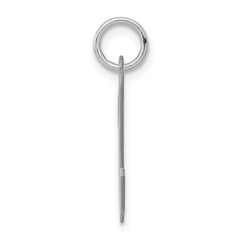 Sterling Silver Rhodium-Plated Initial N Charm Large Elegant Pendant