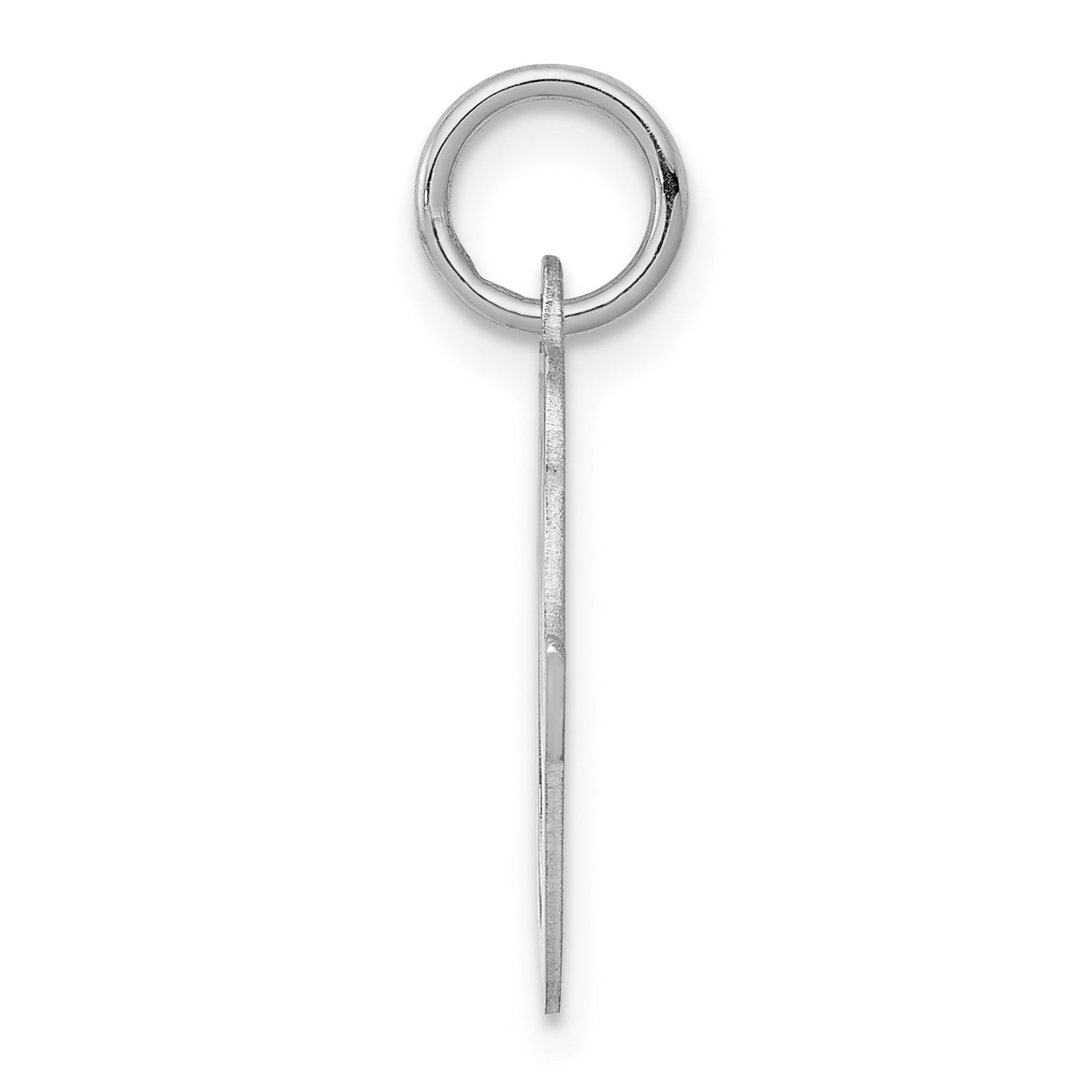 Sterling Silver 925 Initial O Charm with Rhodium Elegance