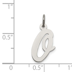 Sterling Silver 925 Initial O Charm with Rhodium Elegance