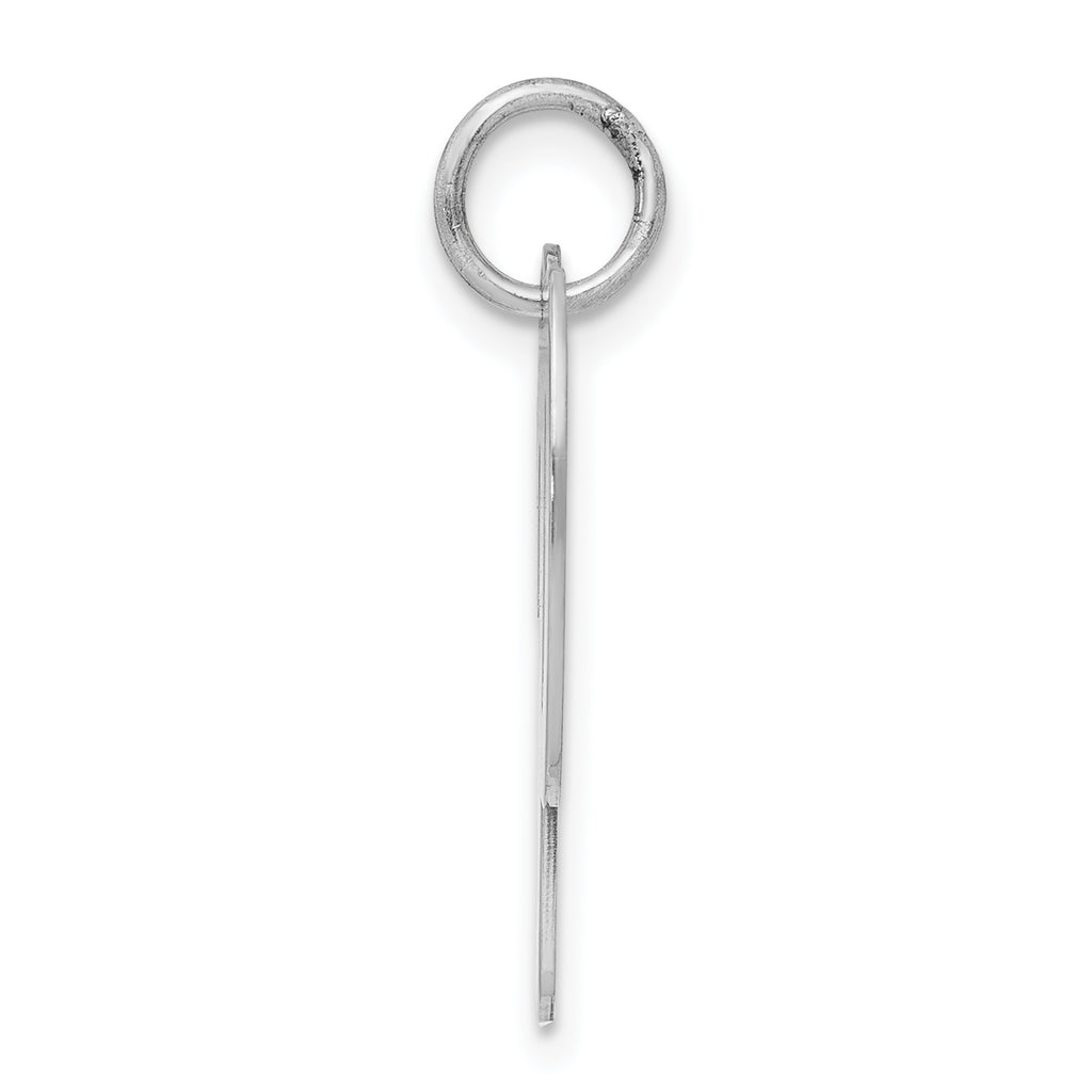 Sterling Silver 925 Rhodium-Plated Script Initial P Charm  Elegant and Large