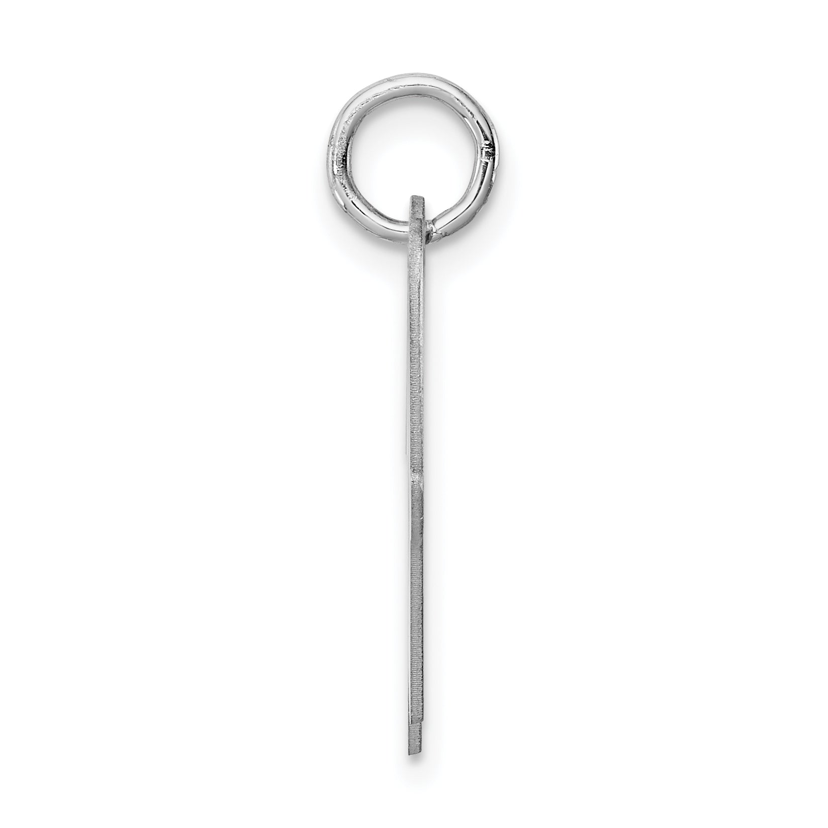 Sterling Silver 925 Rhodium Script Letter W Charm for Elegant Jewelry