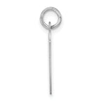 Sterling Silver 925 Large Slanted Initial V Charm Unisex Polished Finish