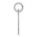 Sterling Silver 925 Script Initial A Charm Elegant Rhodium Finish