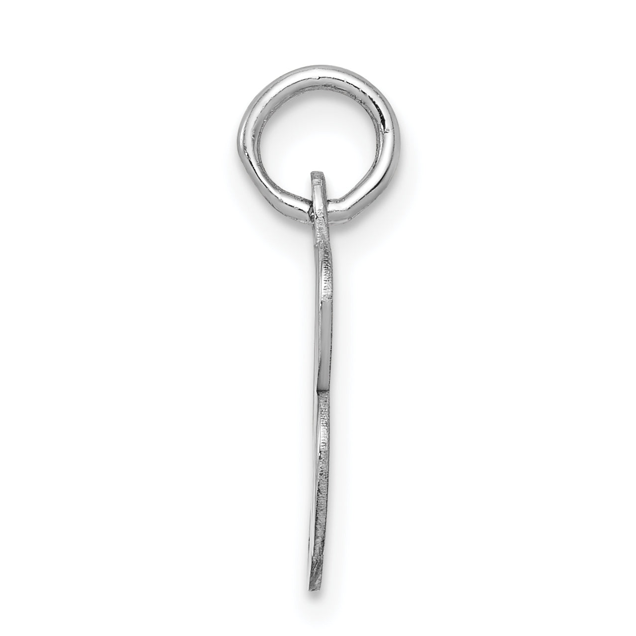 Sterling Silver Fancy Script B Charm with Rhodium Plating Secondary image