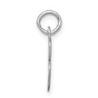 Sterling Silver Fancy Script B Charm with Rhodium Plating