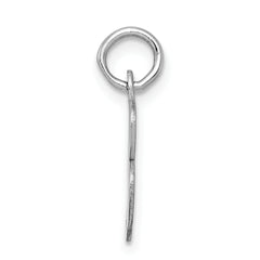 Sterling Silver Fancy Script B Charm with Rhodium Plating