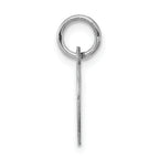 Sterling Silver Script Initial D Charm Rhodium-Plated Elegant Design