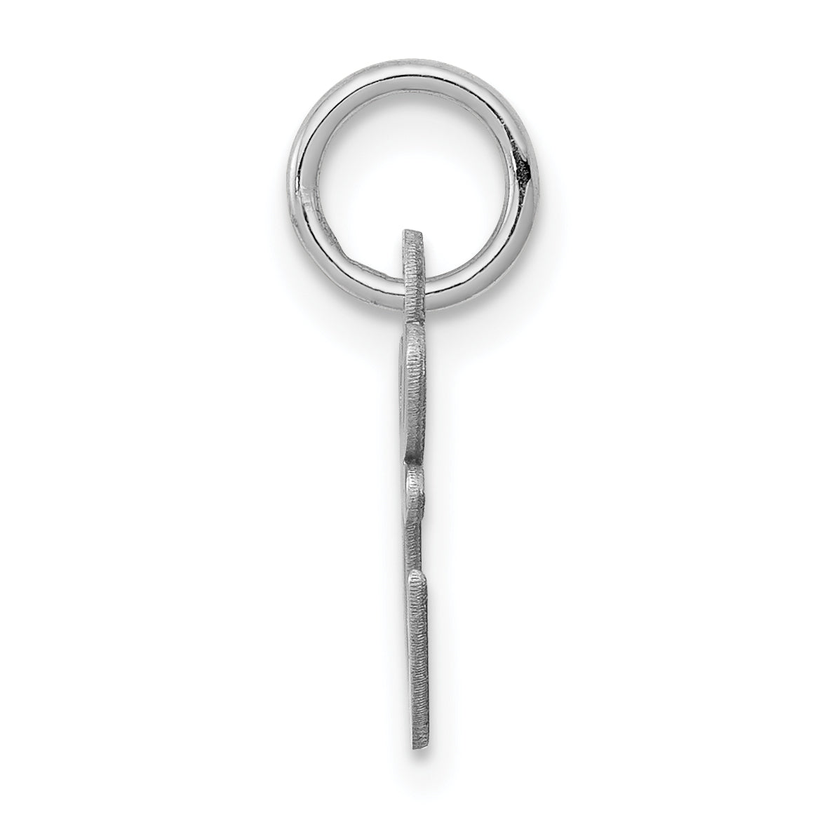 Sterling Silver Rhodium Plated Initial E Charm Elegant Small Pendant Secondary image