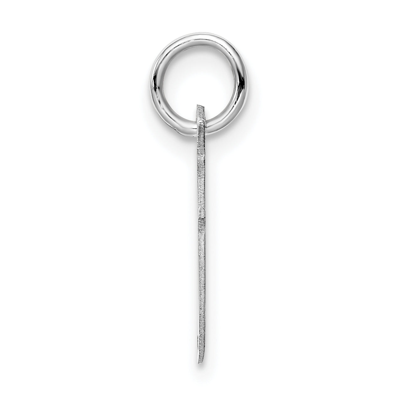 Sterling Silver 925 Rhodium-Plated Initial F Charm Elegant Miniature Design Secondary image