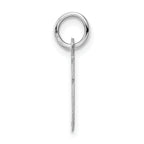 Sterling Silver 925 Rhodium-Plated Initial F Charm Elegant Miniature Design