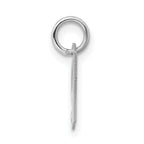 Sterling Silver 925 Rhodium-Plated Script H Pendant Elegant Charm