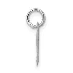 Sterling Silver 925 Rhodium-Plated Script H Pendant Elegant Charm