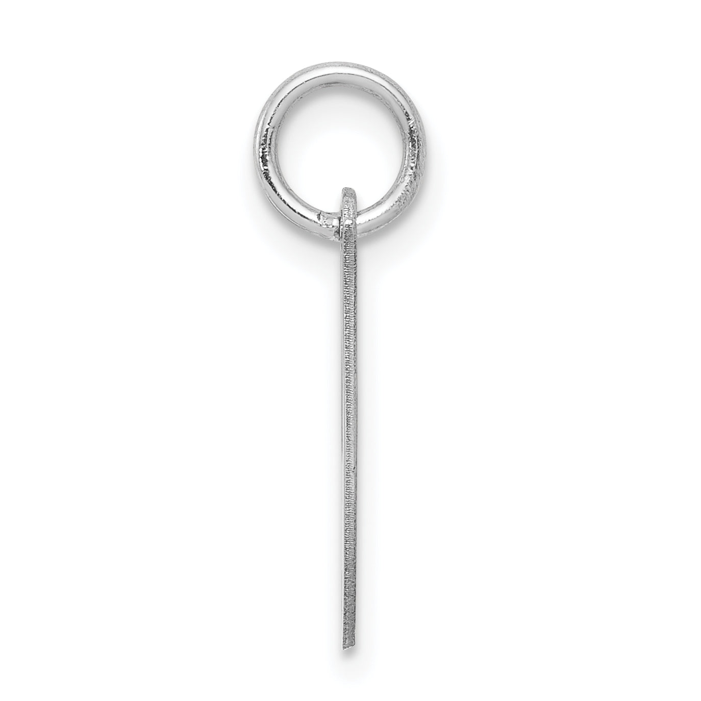 Sophia Jewelers Sterling Silver Rhodium-Plated Initial I Charm in Elegant Script