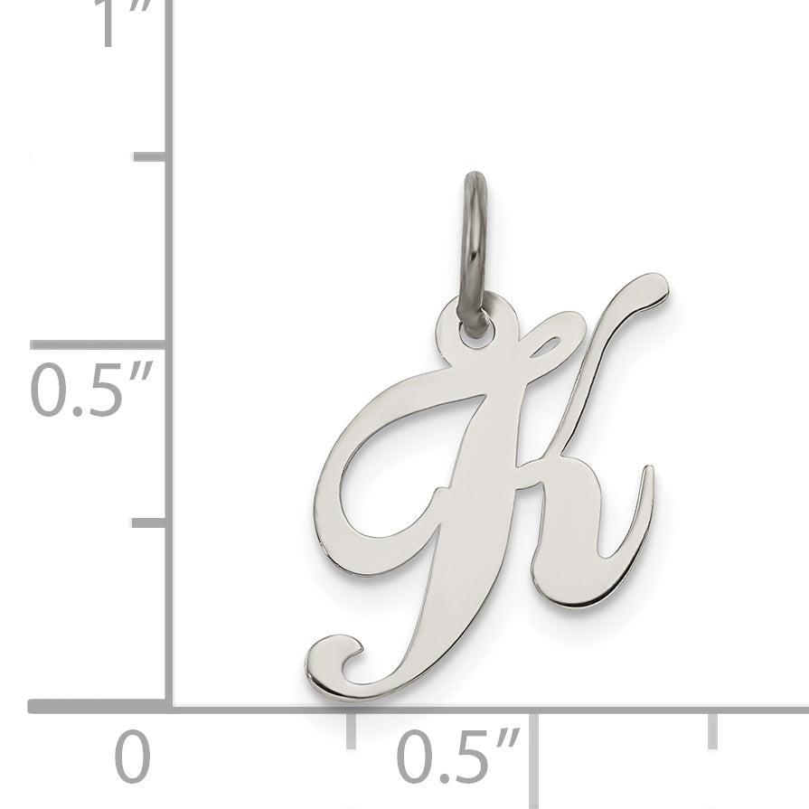 Sophia Jewelers Sterling Silver Script Initial K Charm