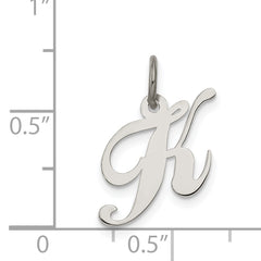 Sophia Jewelers Sterling Silver Script Initial K Charm