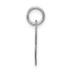 Sterling Silver 925 Fancy Script L Charm Rhodium-Plated Elegant Design
