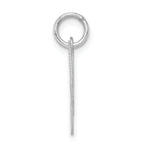 Sophia Jewelers Sterling Silver Initial M Charm Rhodium-Plated Elegant Design